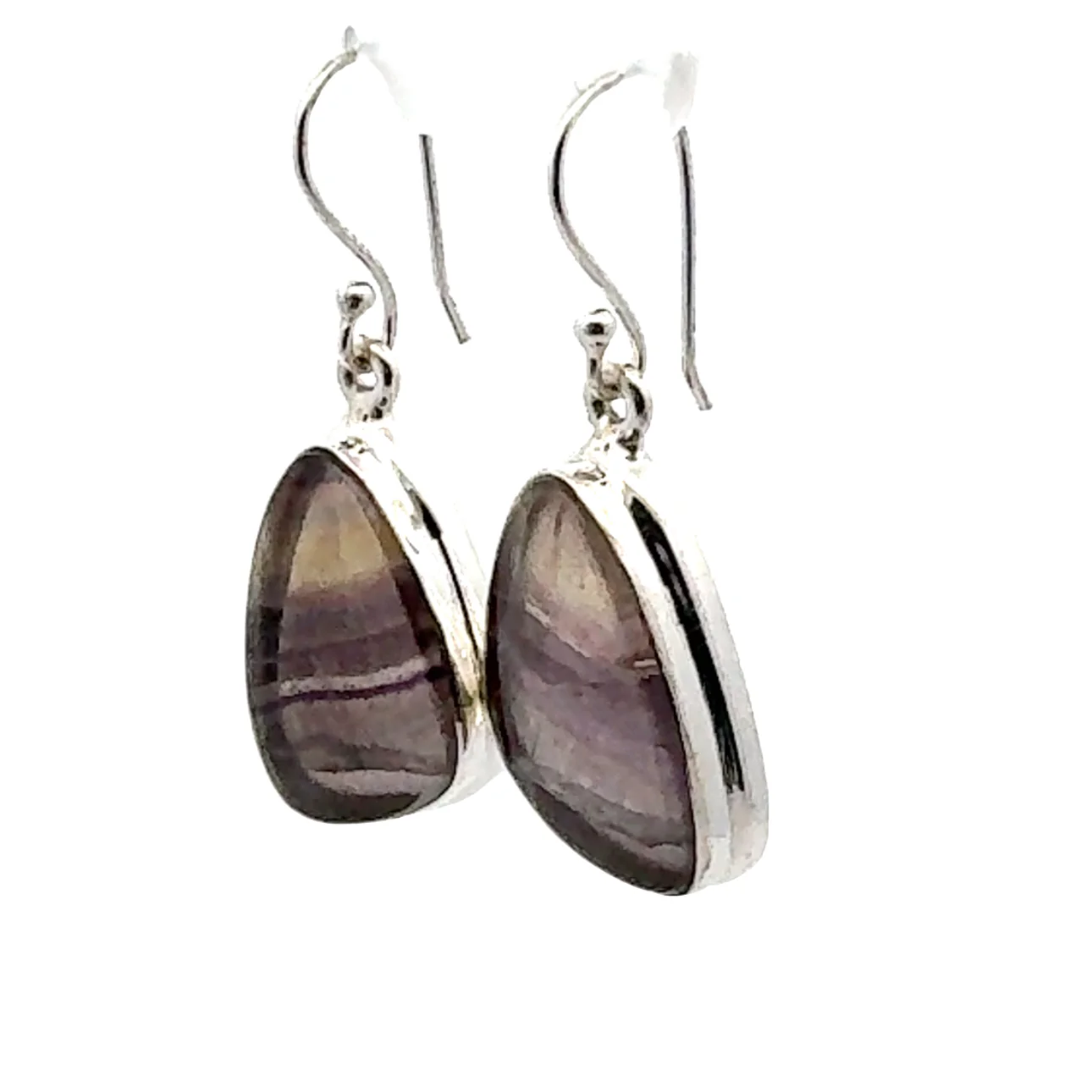 Sterling Silver Rainbow Fluorite Earrings - Image 3