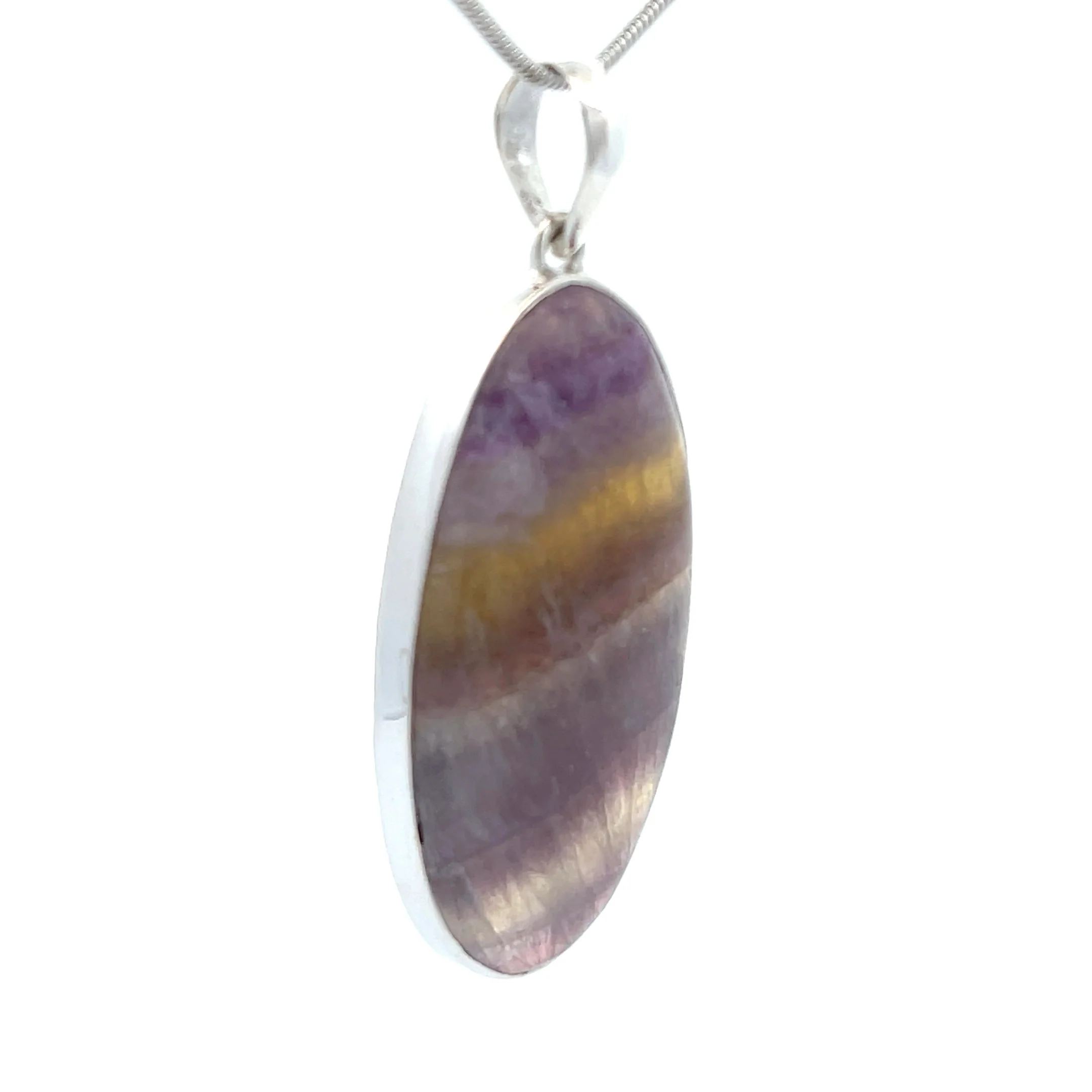Sterling Silver Rainbow Fluorite Pendant - Image 2