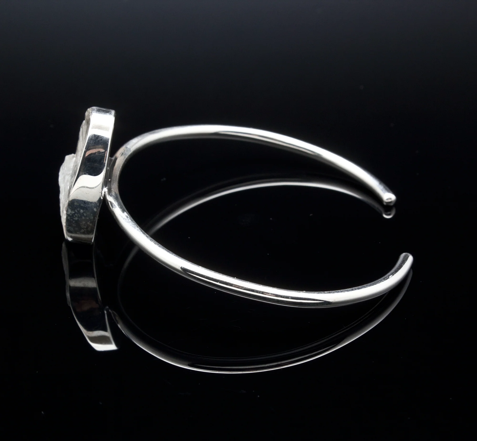 Sterling Silver Raw Moonstone Bracelet - Image 3