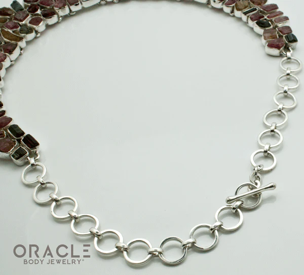 Sterling Silver Raw Tourmaline Necklace - Image 5
