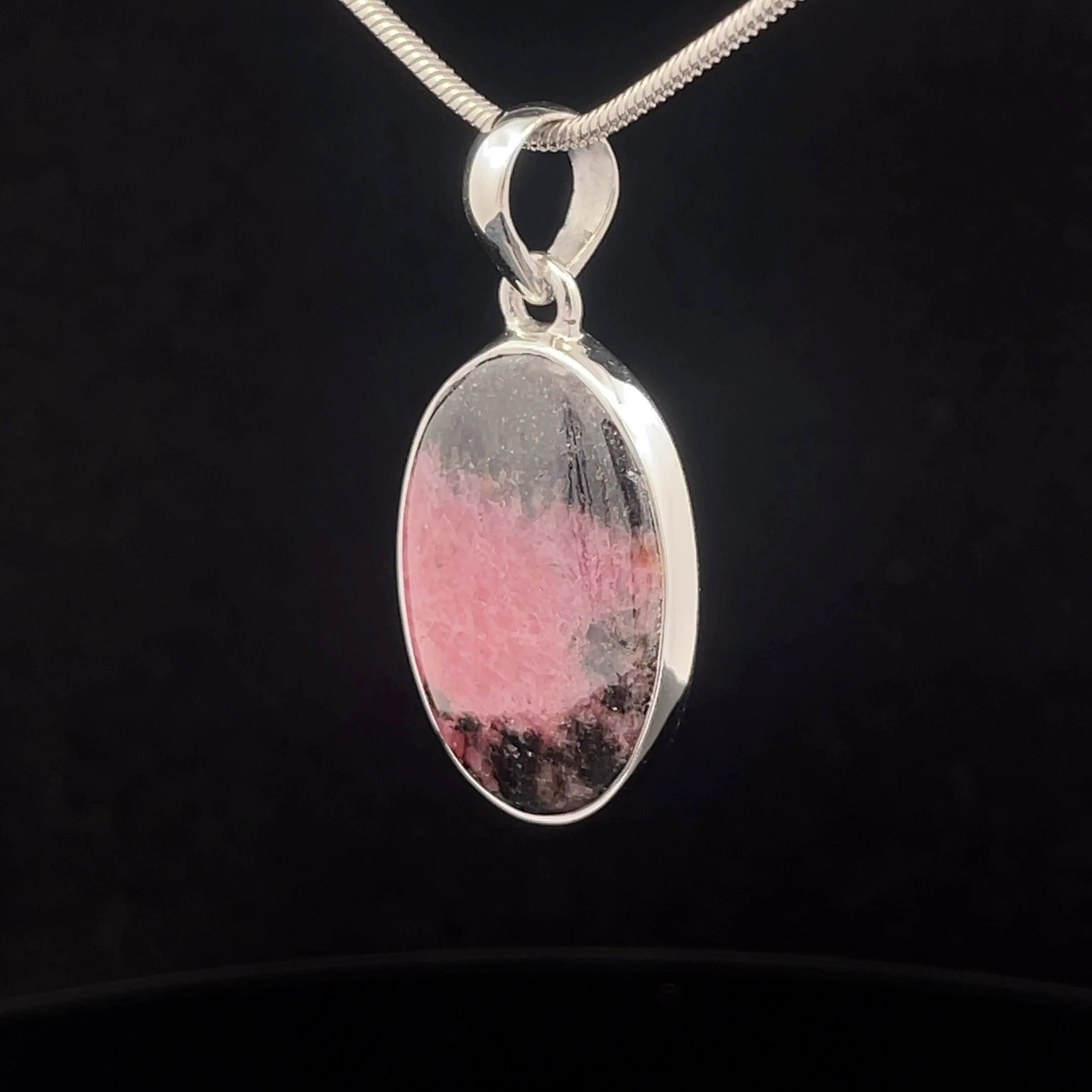 Sterling Silver Rhodonite Pendant - Image 3