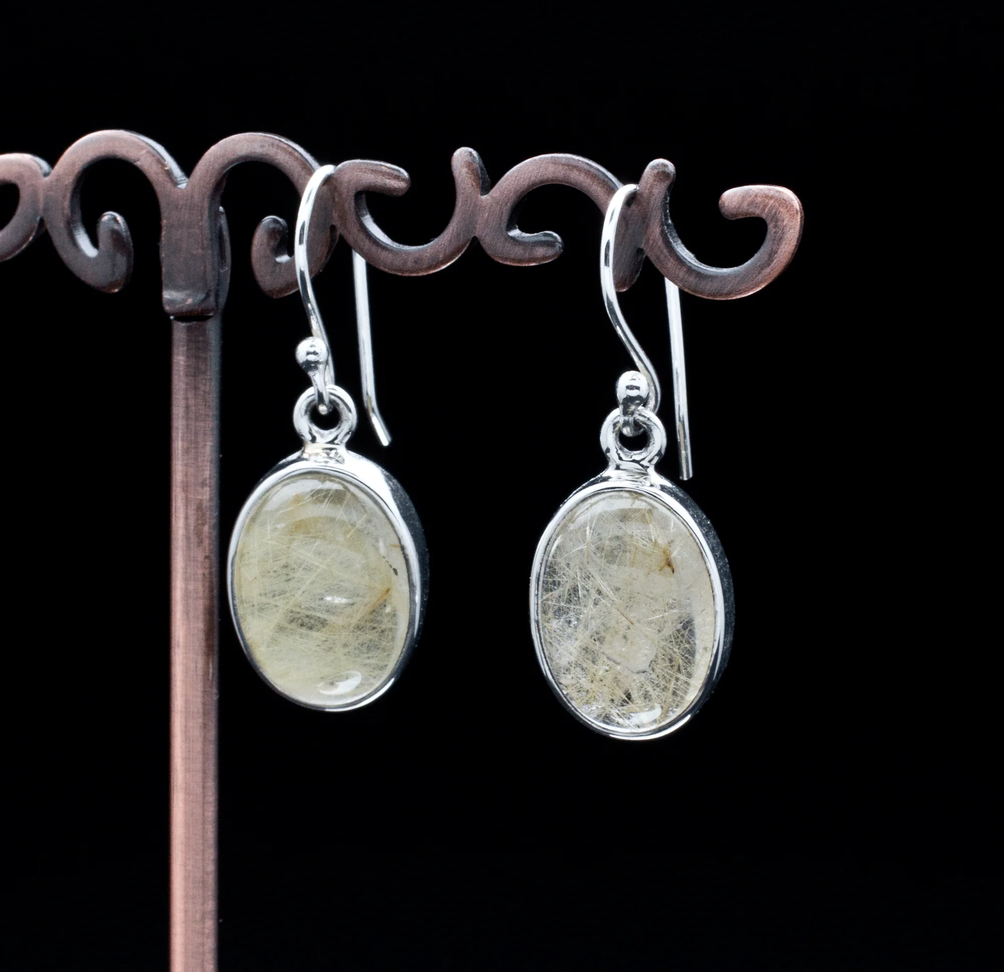 Sterling Silver Rutilated Quartz Earrings - Image 2