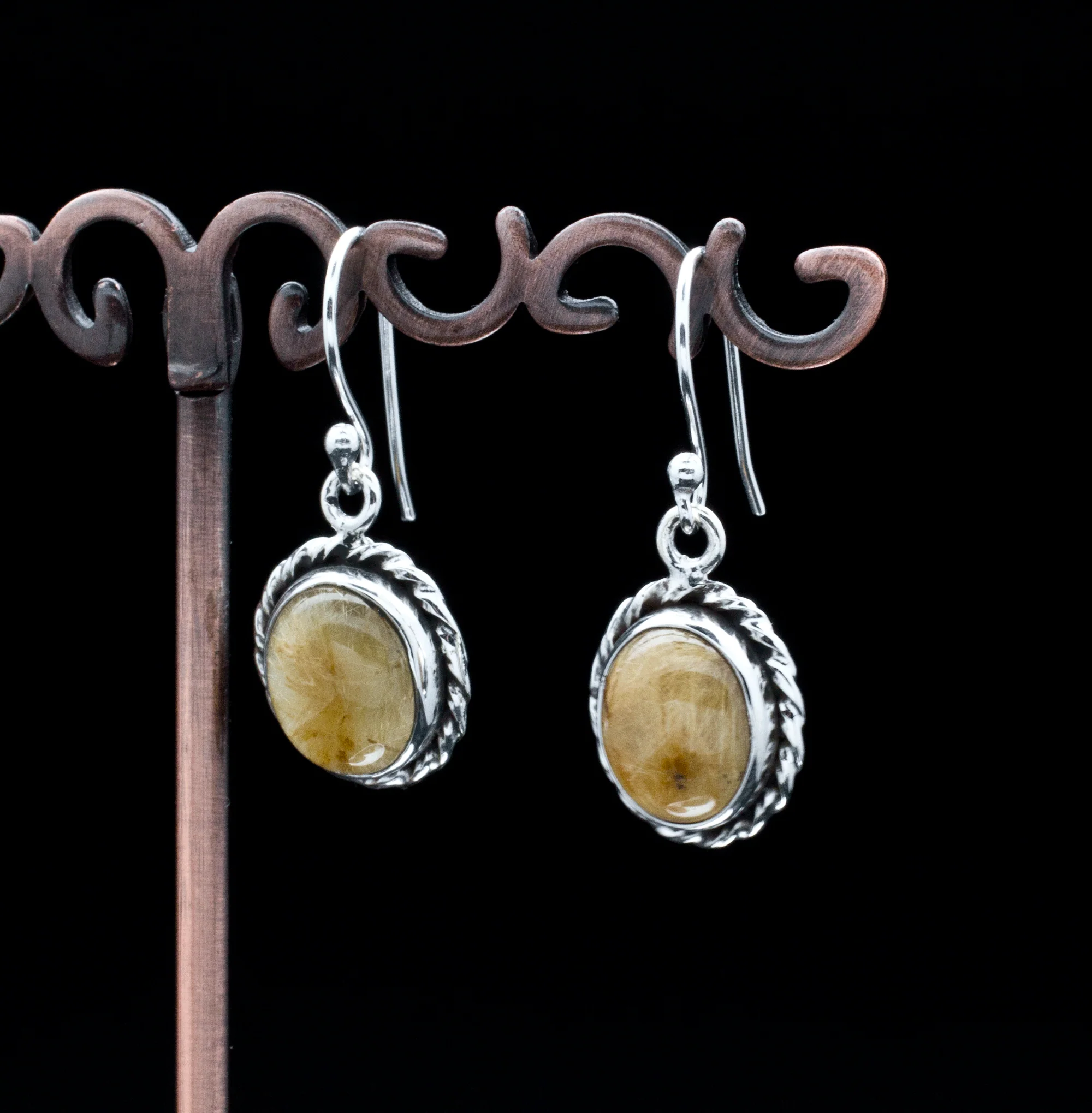Sterling Silver Rutilated Quartz Earrings - Image 2