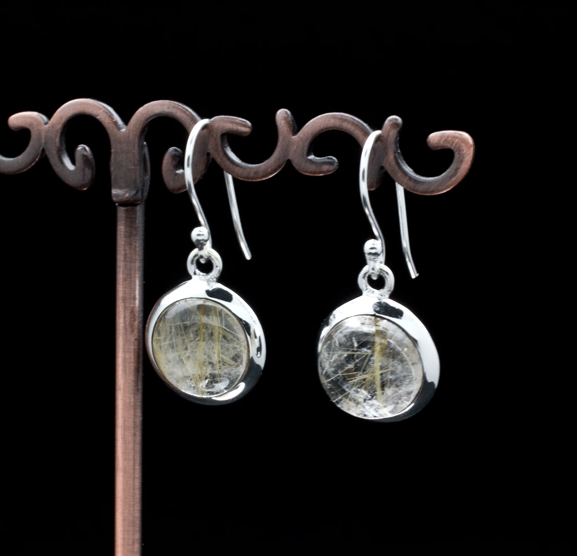 Sterling Silver Rutilated Quartz Earrings - Image 2