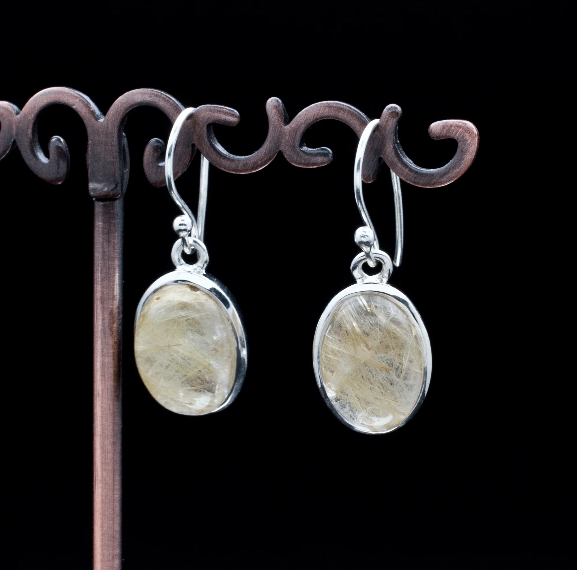 Sterling Silver Rutilated Quartz Earrings - Image 2