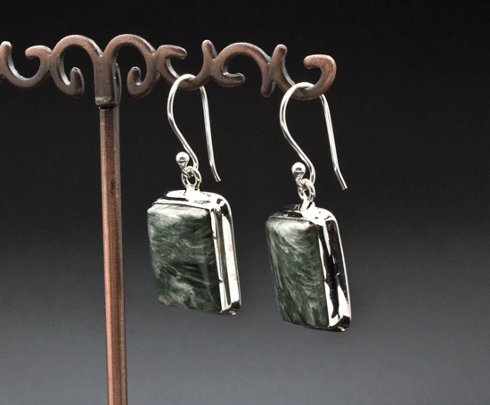 Sterling Silver Seraphinite Earrings - Image 2