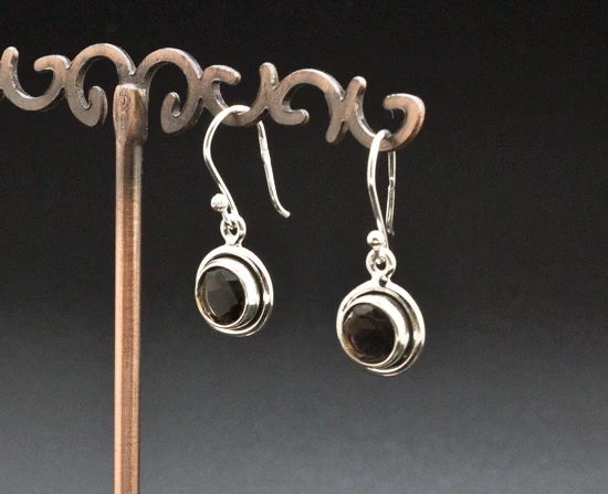 Sterling Silver Smoky Quartz Earrings - Image 2
