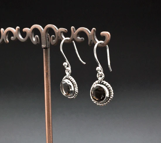 Sterling Silver Smoky Quartz Earrings - Image 2