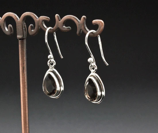 Sterling Silver Smoky Quartz Earrings - Image 2