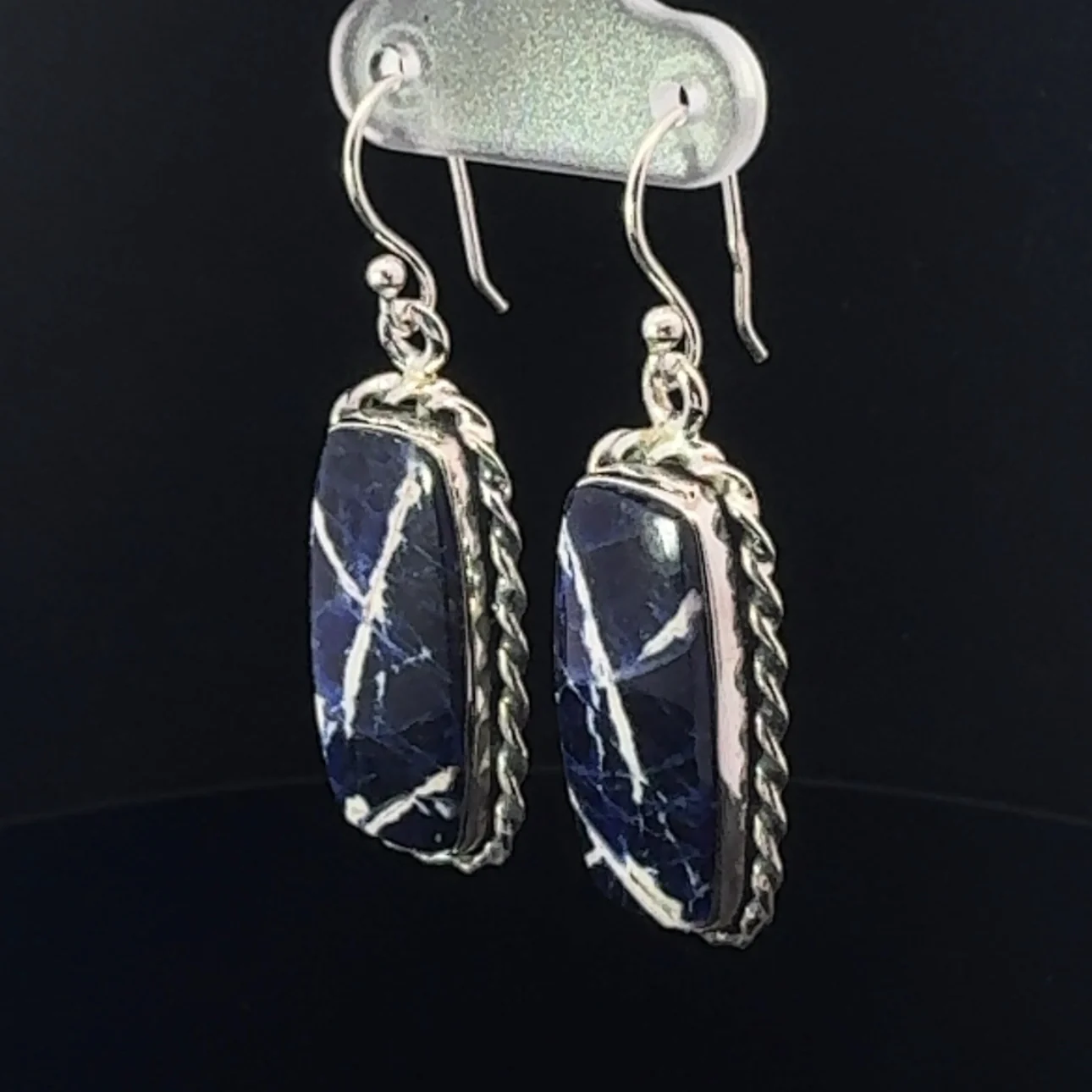 Sterling Silver Sodalite Earrings - Image 3