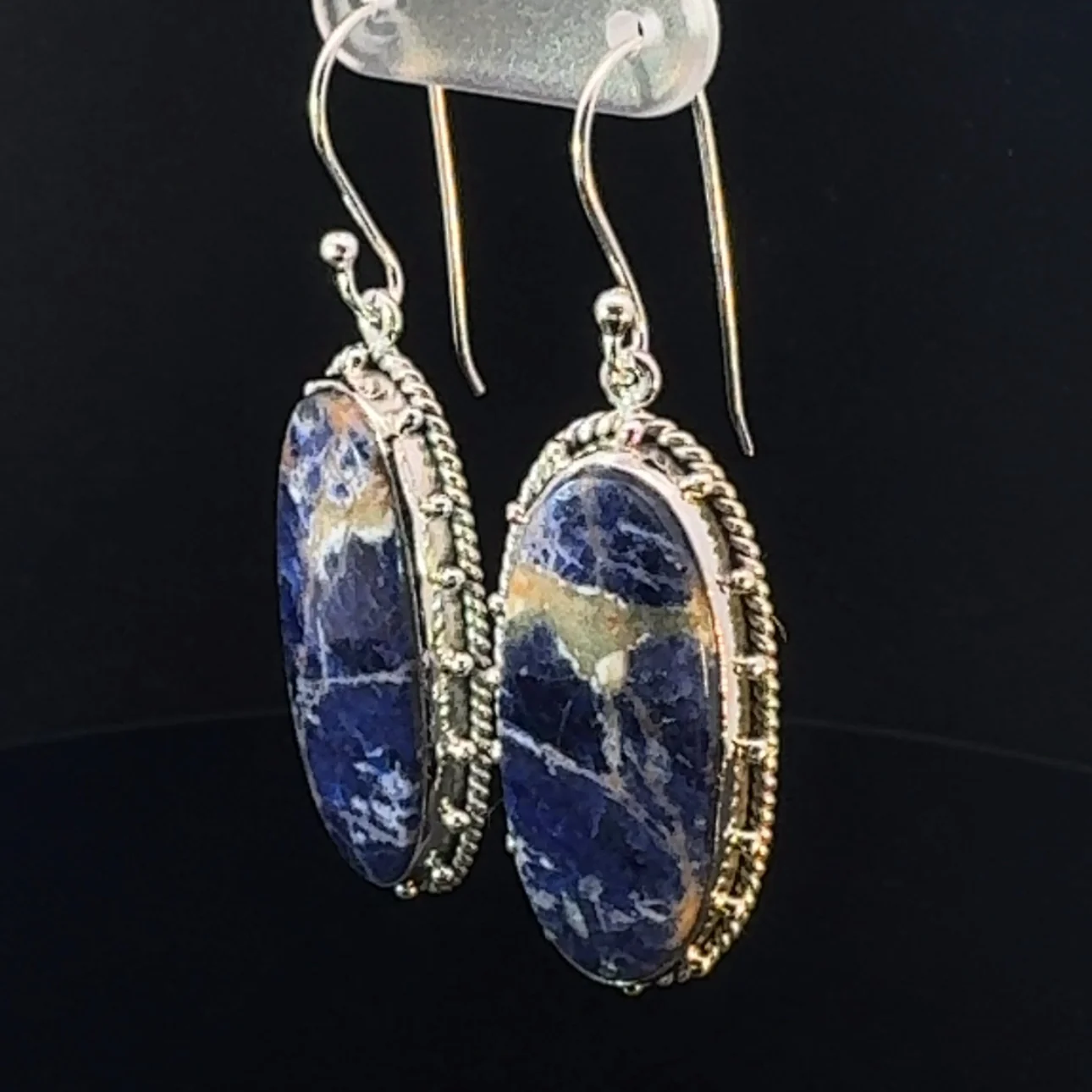 Sterling Silver Sodalite Earrings - Image 3