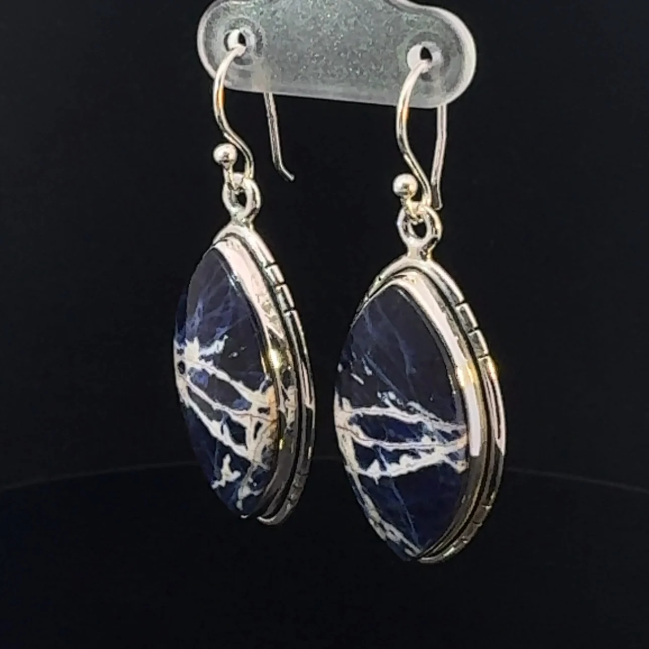 Sterling Silver Sodalite Earrings - Image 3