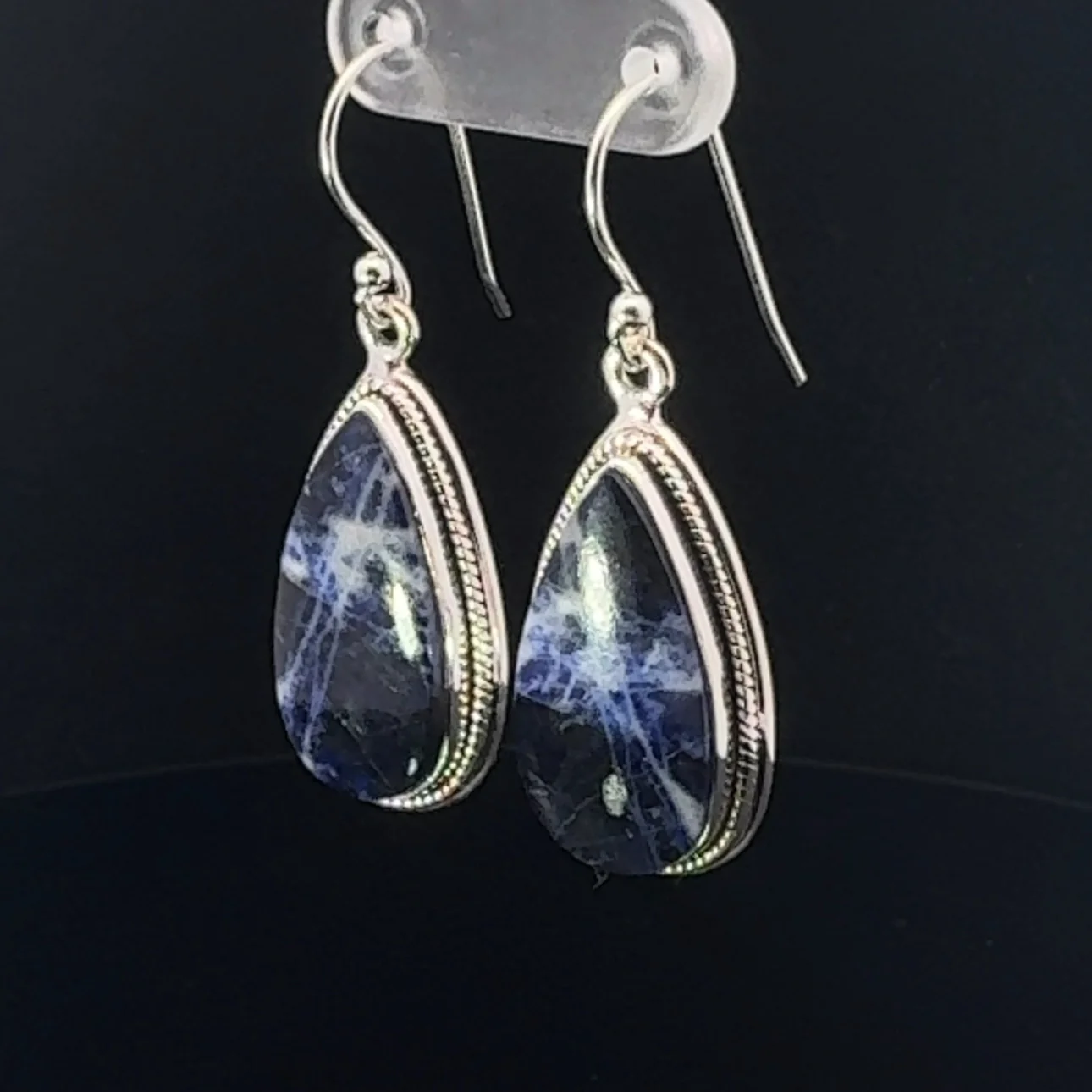 Sterling Silver Sodalite Earrings - Image 3