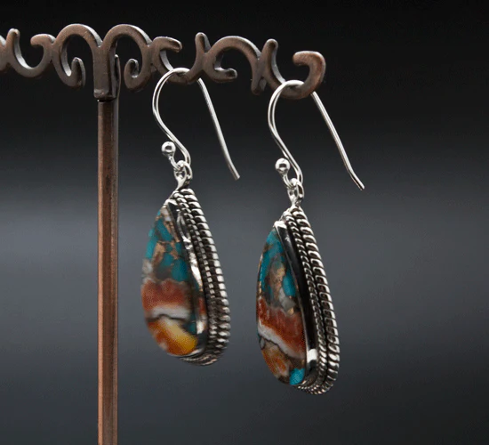 Sterling Silver Spiny Oyster Earrings - Image 2