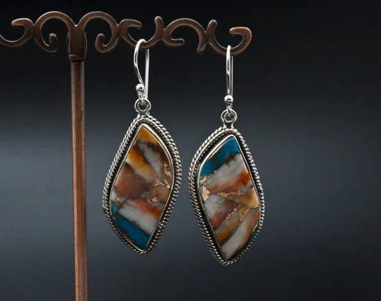 Sterling Silver Spiny Oyster Earrings - Image 2