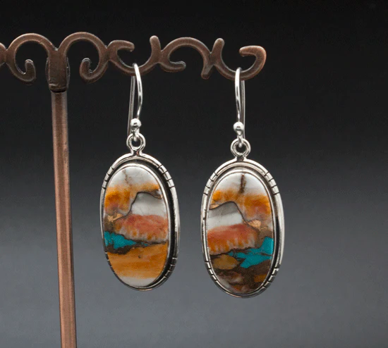 Sterling Silver Spiny Oyster Earrings - Image 2