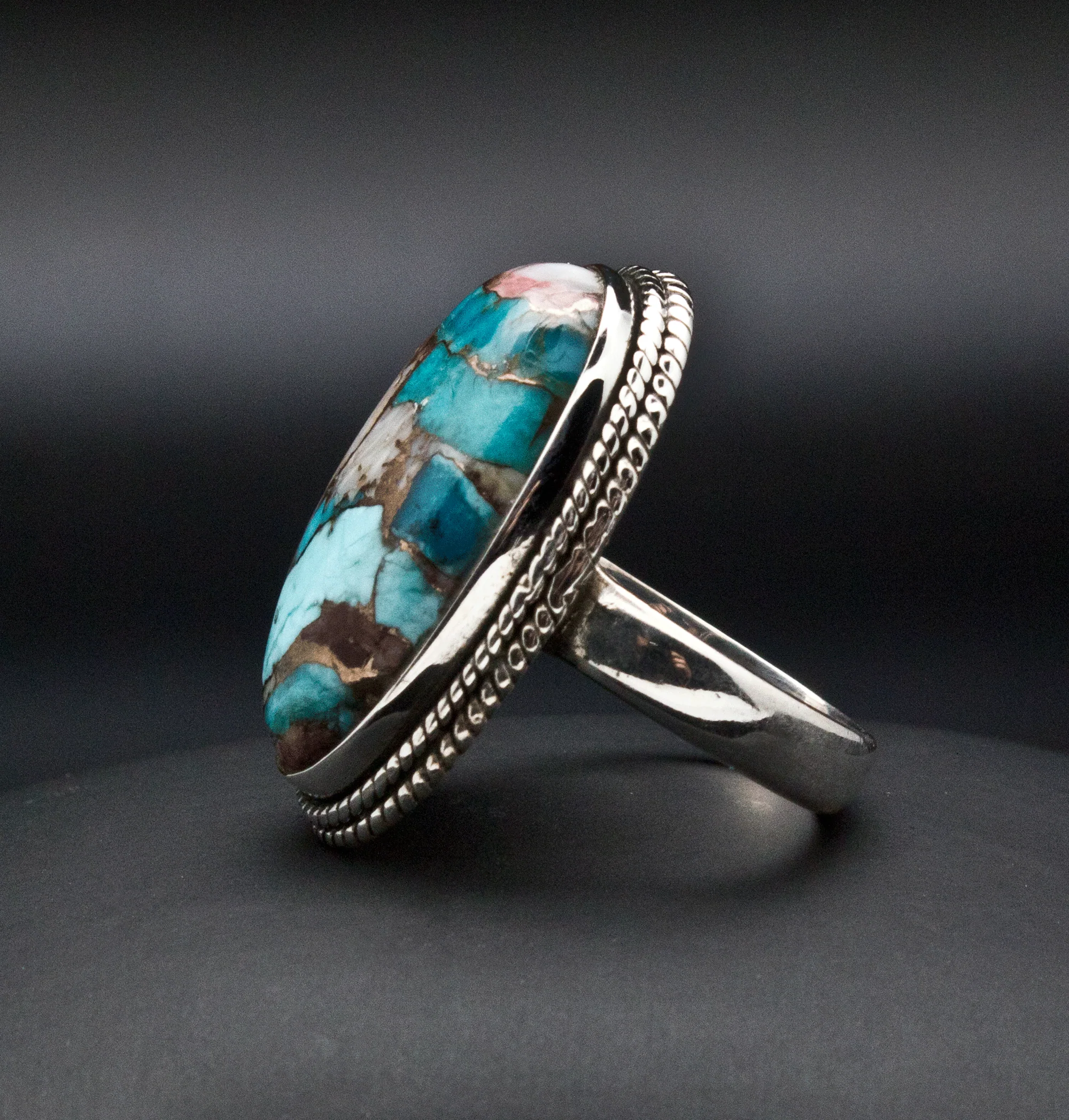 Sterling Silver Spiny Oyster Ring Size 7 - Image 3