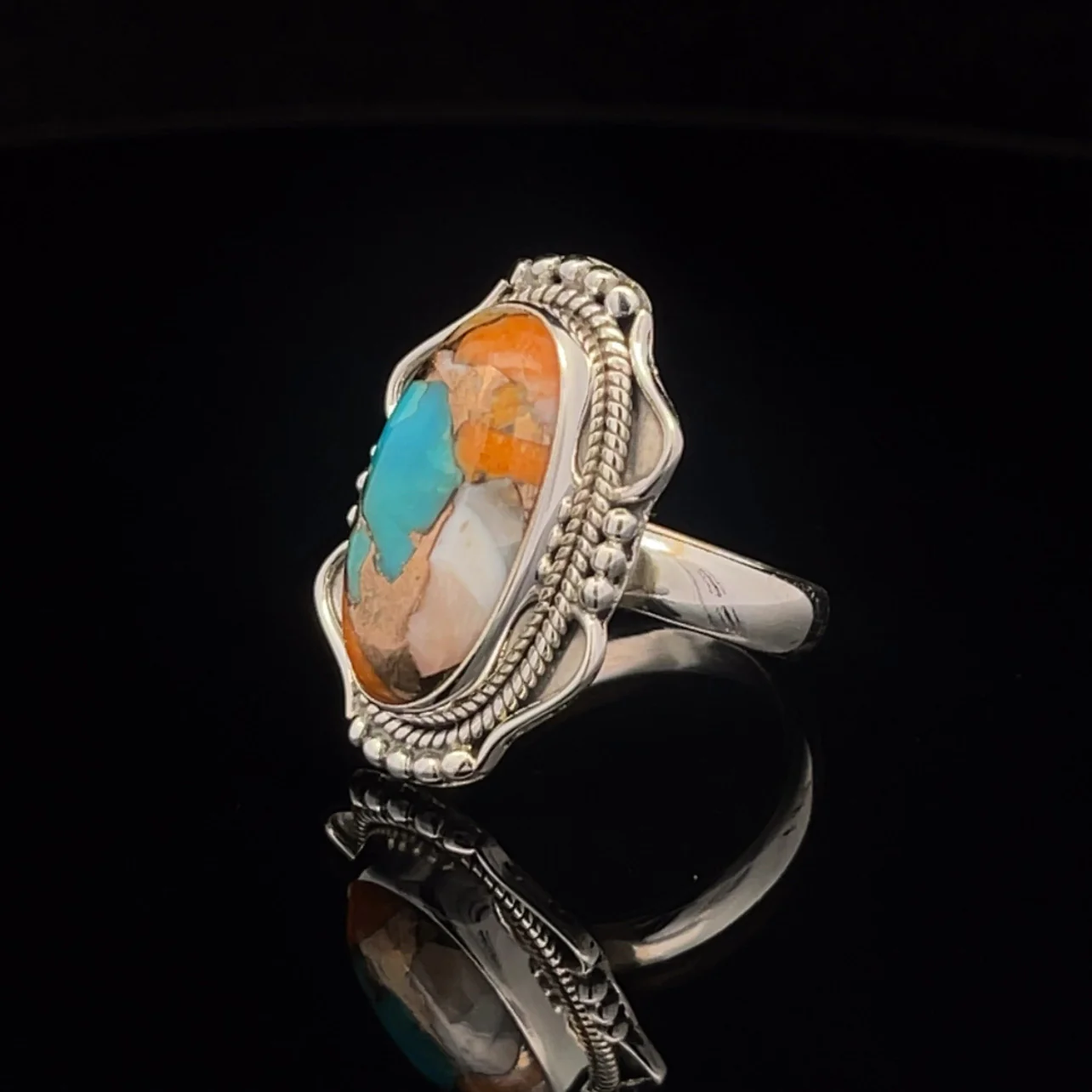 Sterling Silver Spiny Oyster Ring Size 7 - Image 3