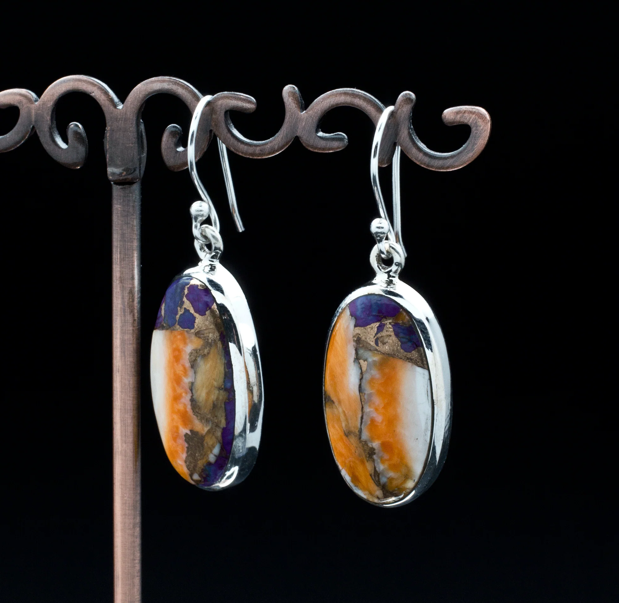 Sterling Silver Spiny Oyster Shell Earrings - Image 2