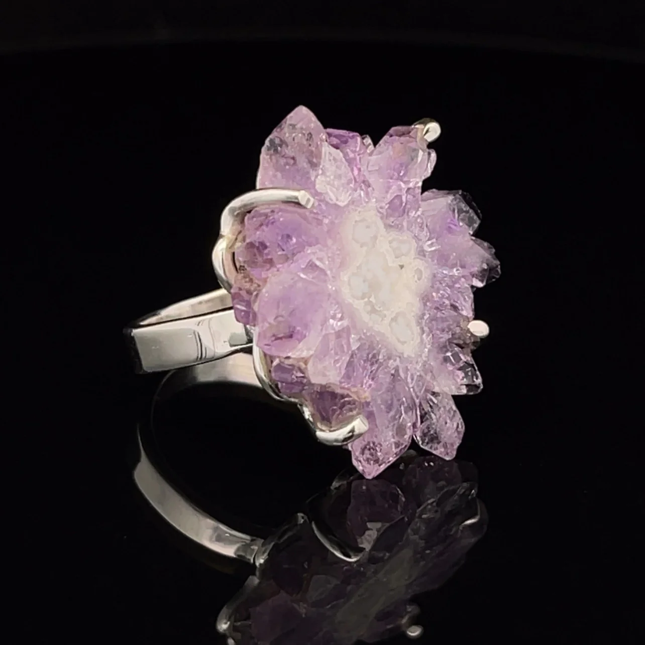 Sterling Silver Stalactite Ring Size 7 - Image 2