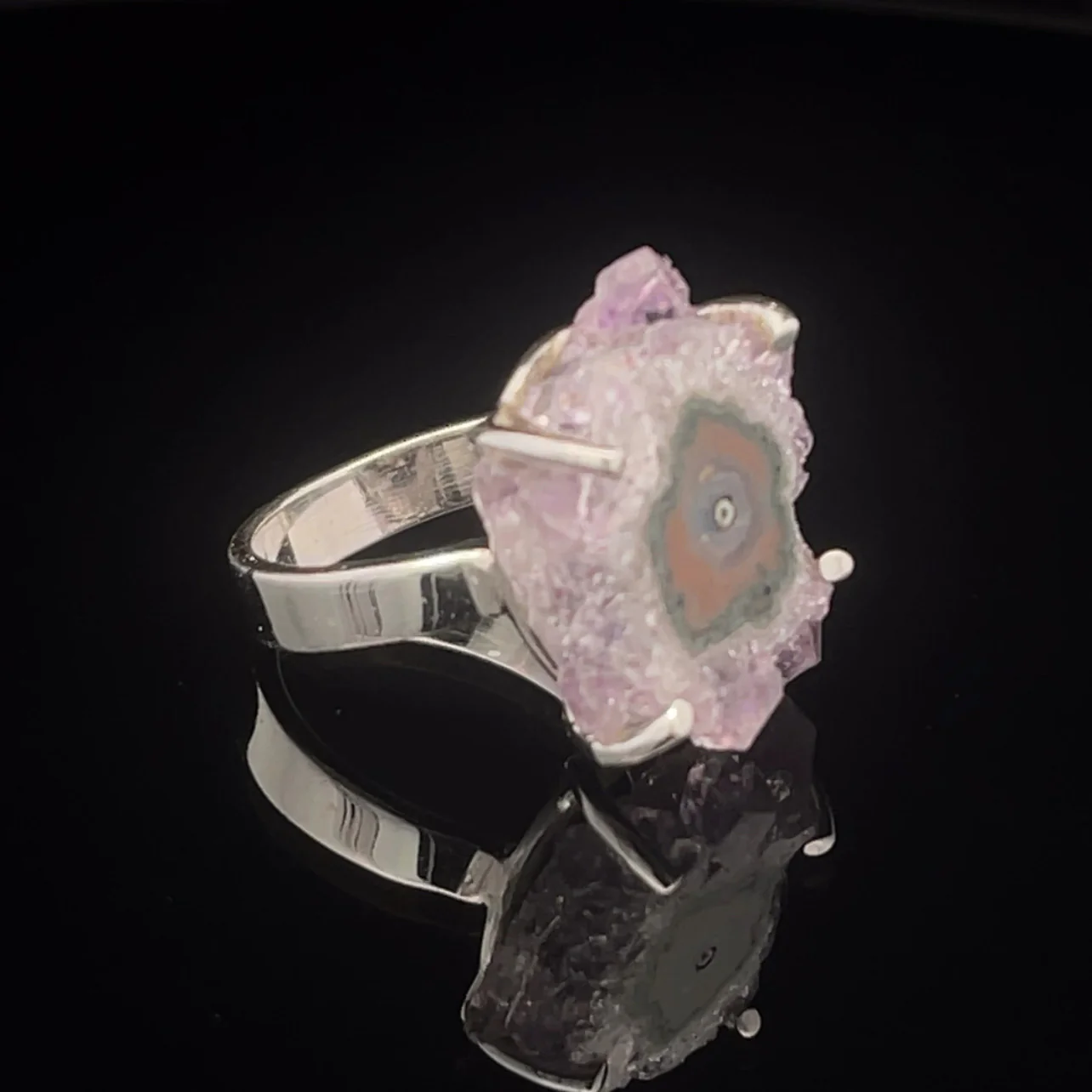 Sterling Silver Stalactite Ring Size 6 - Image 2