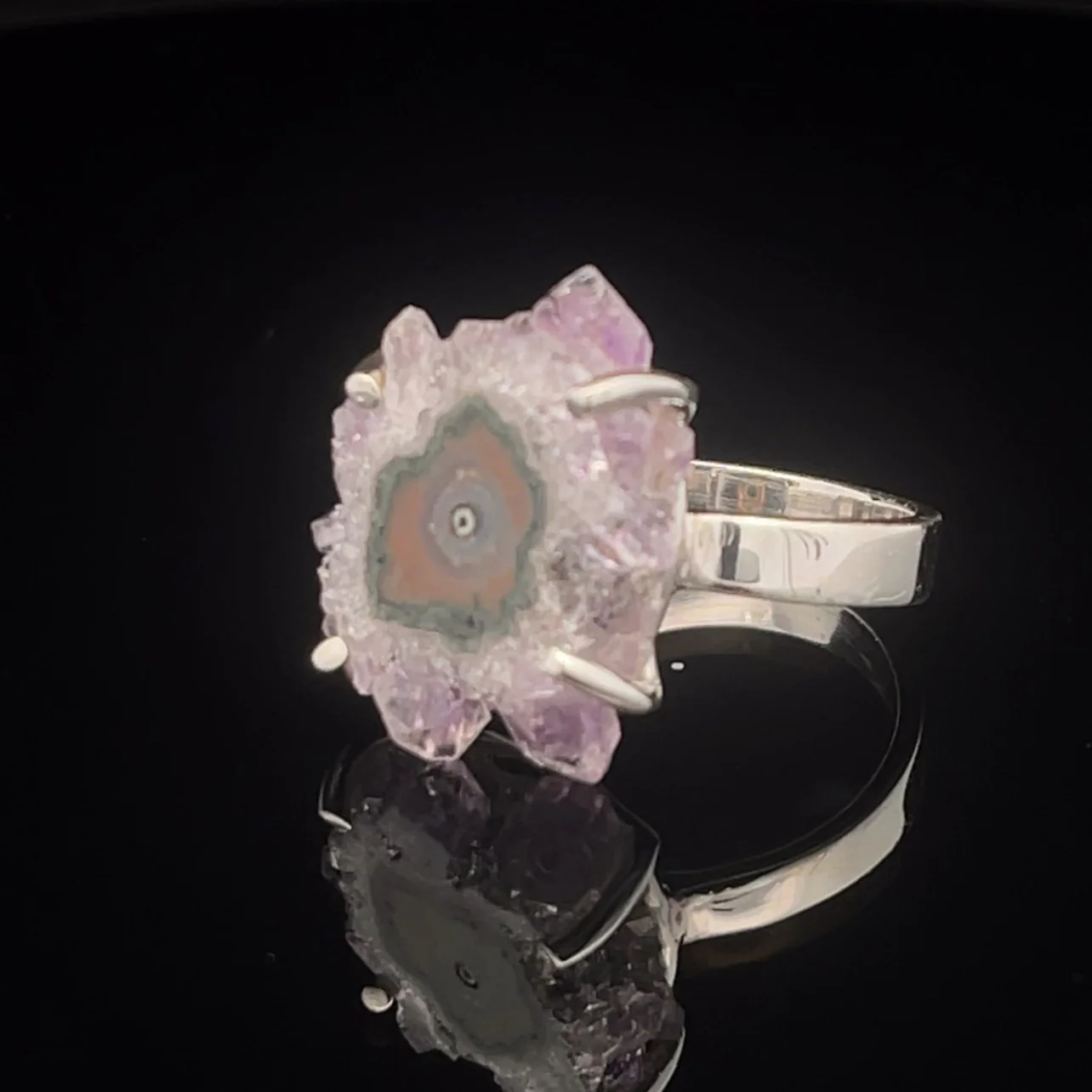 Sterling Silver Stalactite Ring Size 6 - Image 3
