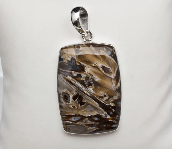 Sterling Silver Stick Agate Pendant - Image 2