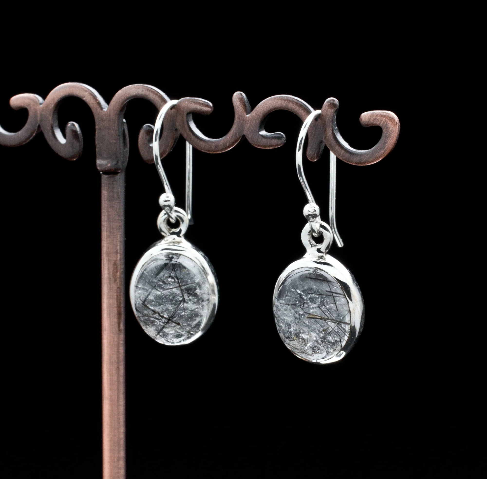 Sterling Silver Tourmalated Quartz Earrings - Image 2