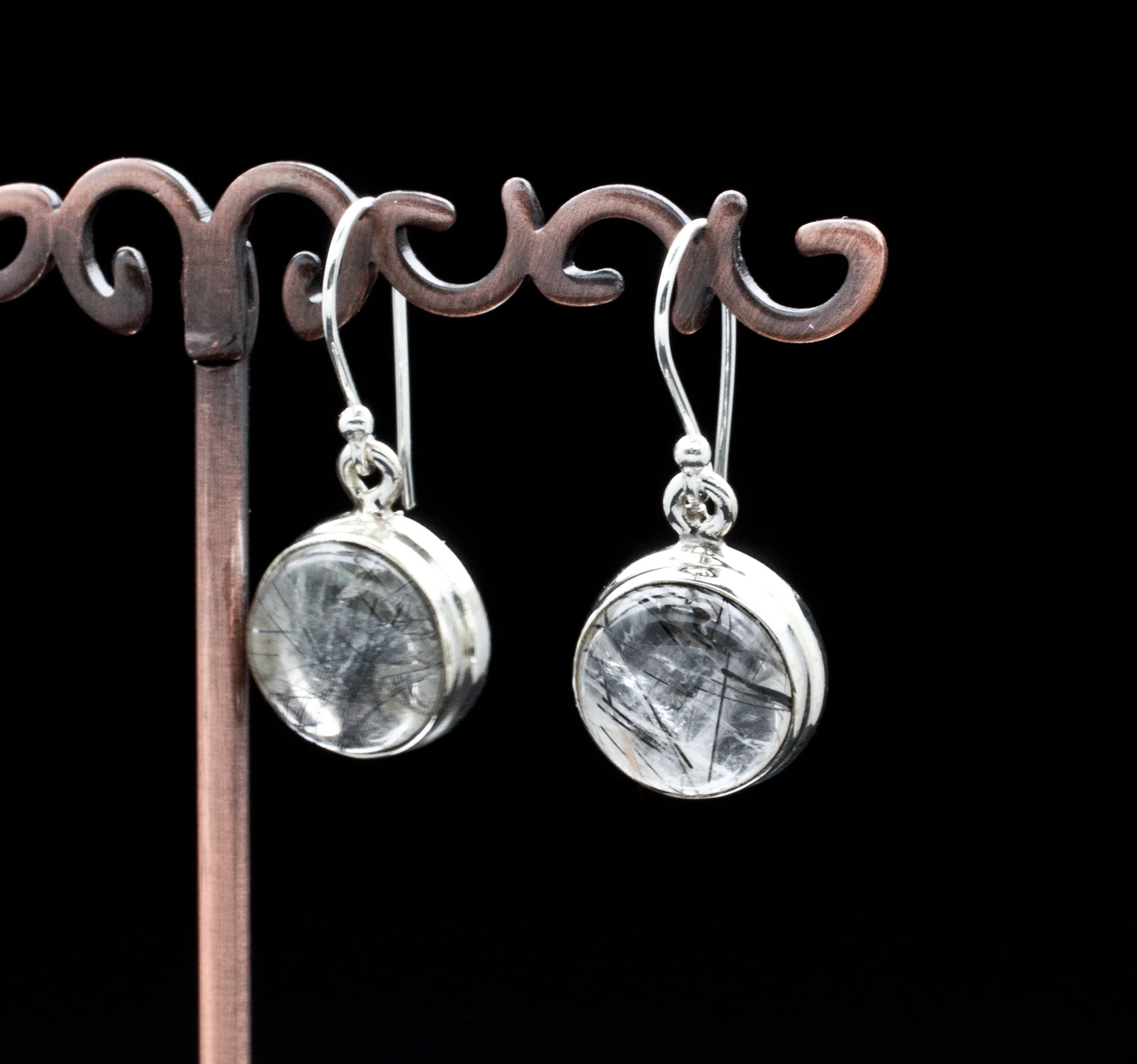 Sterling Silver Tourmalated Quartz Earrings - Image 2