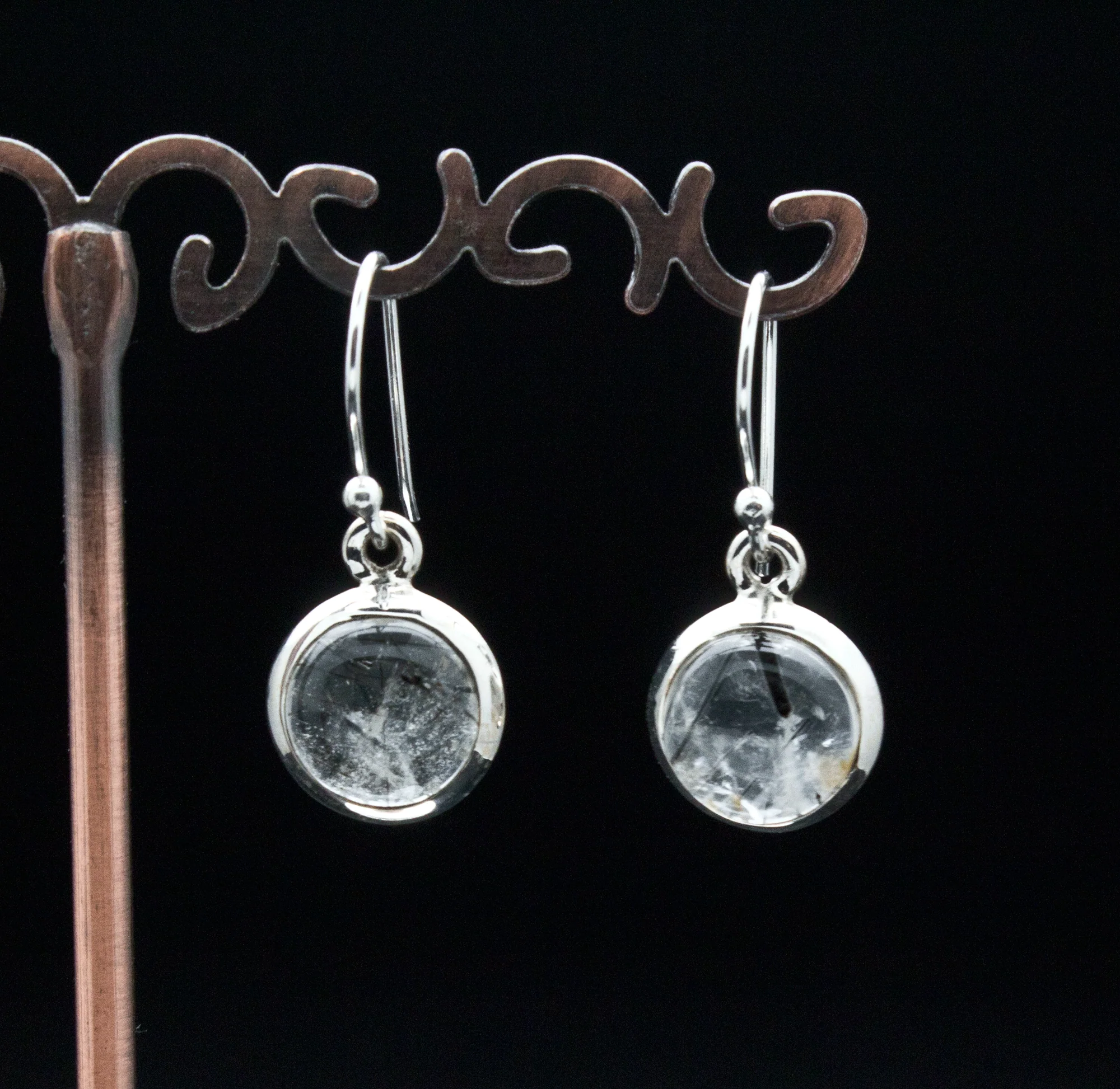 Sterling Silver Tourmalated Quartz Earrings - Image 2