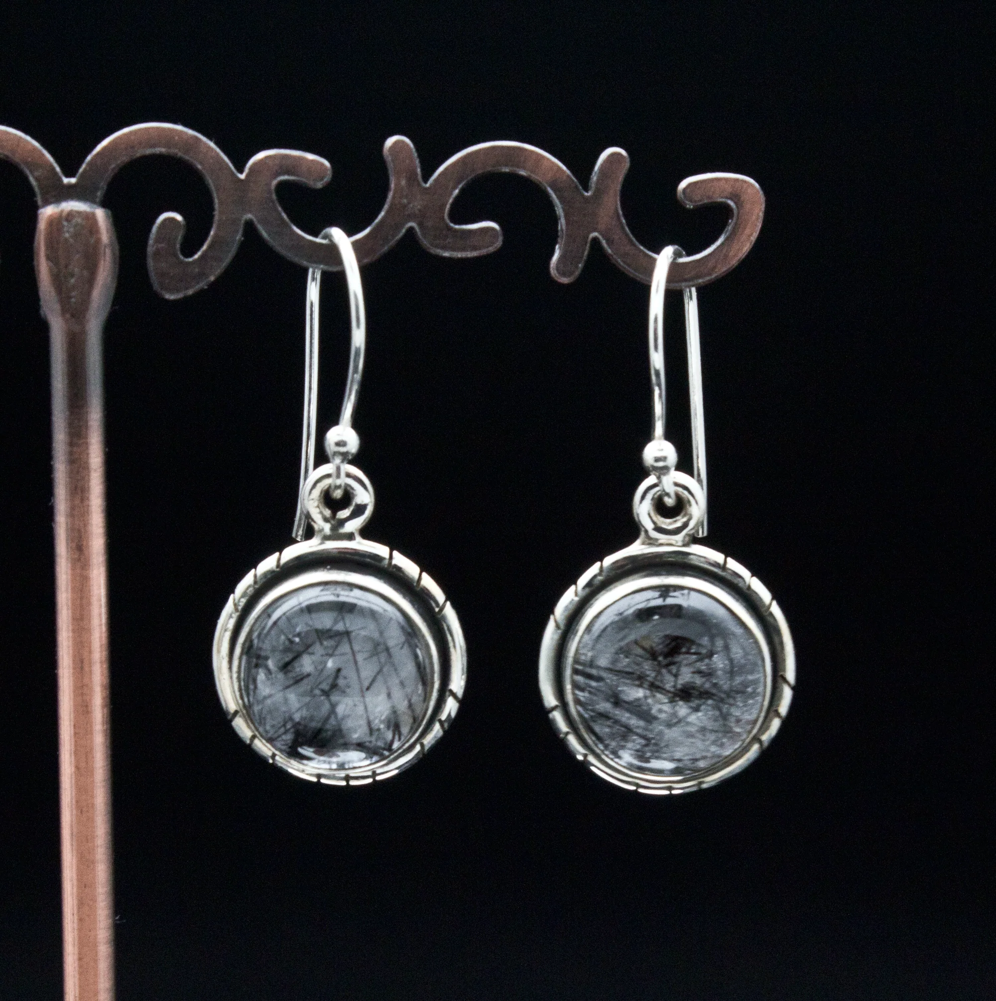 Sterling Silver Tourmalated Quartz Earrings - Image 2