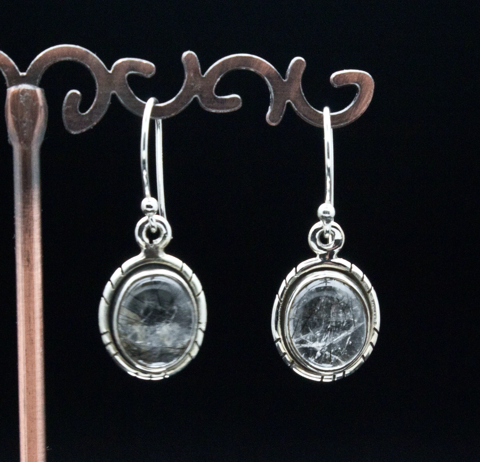 Sterling Silver Tourmalated Quartz Earrings - Image 2