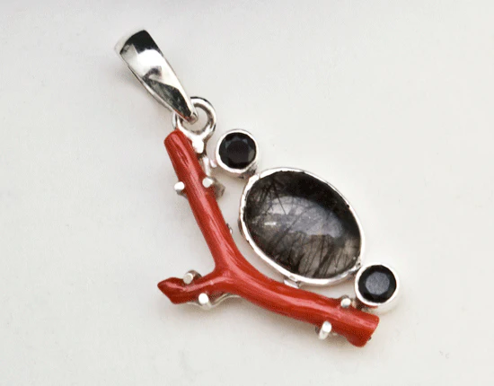 Sterling Silver Tourmalated Quartz Pendant - Image 2