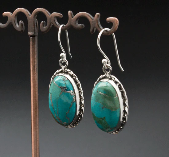 Sterling Silver Turquoise Earrings - Image 2