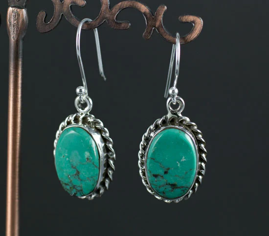 Sterling Silver Turquoise Earrings - Image 2