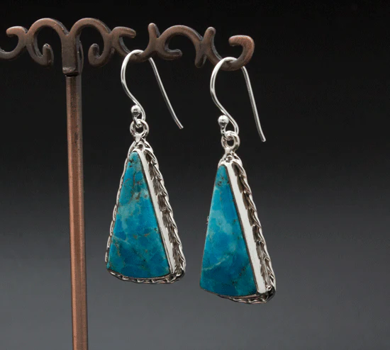 Sterling Silver Turquoise Earrings - Image 2