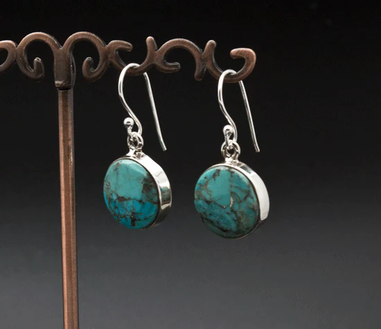 Sterling Silver Turquoise Earrings - Image 2