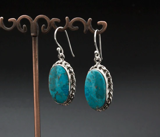 Sterling Silver Turquoise Earrings - Image 2