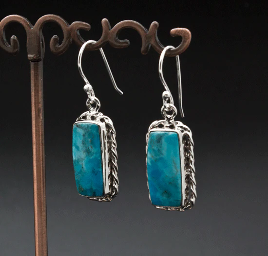 Sterling Silver Turquoise Earrings - Image 2