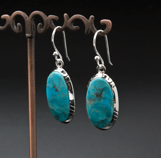 Sterling Silver Turquoise Earrings - Image 2