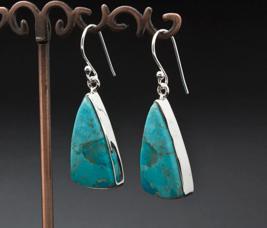 Sterling Silver Turquoise Earrings - Image 2