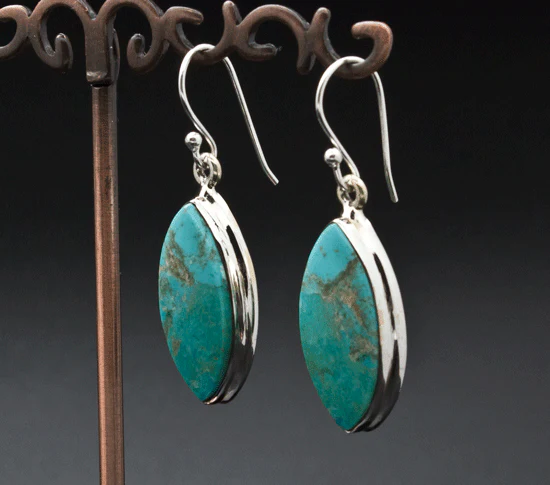 Sterling Silver Turquoise Earrings - Image 2