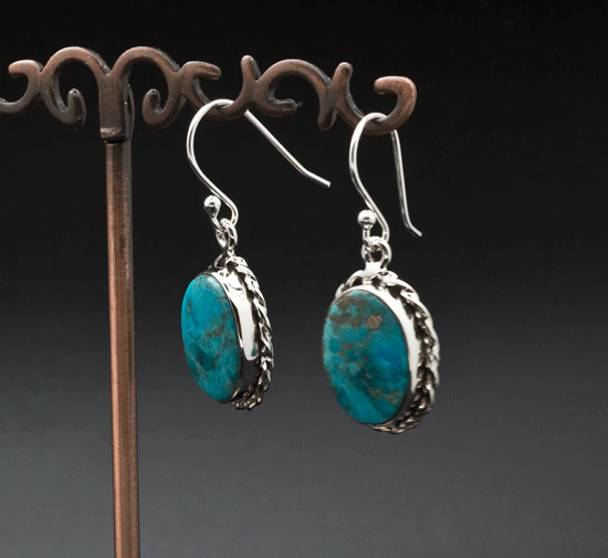 Sterling Silver Turquoise Earrings - Image 2