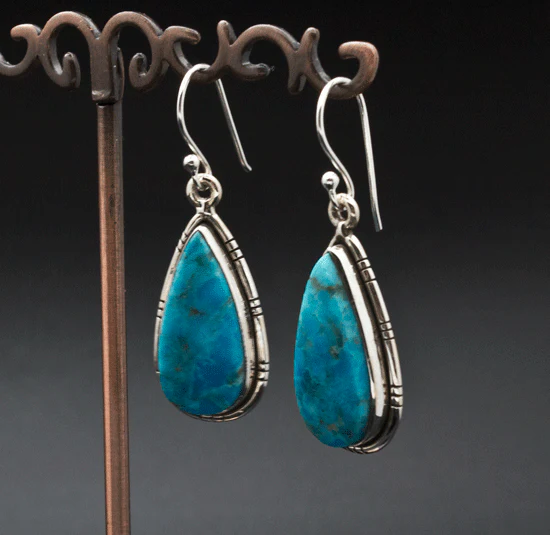 Sterling Silver Turquoise Earrings - Image 2