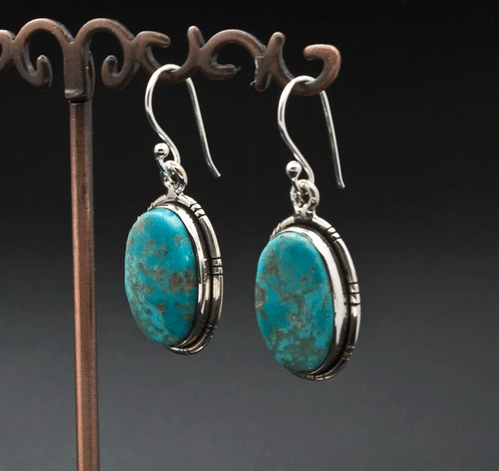 Sterling Silver Turquoise Earrings - Image 2
