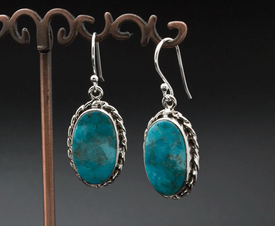 Sterling Silver Turquoise Earrings - Image 2