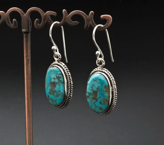 Sterling Silver Turquoise Earrings - Image 2