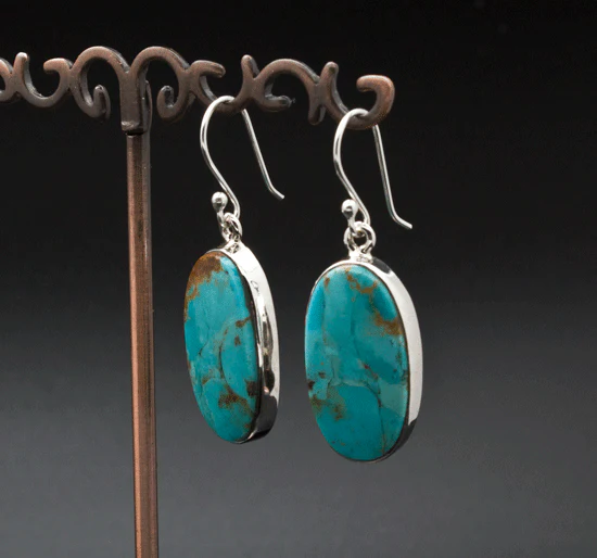 Sterling Silver Turquoise Earrings - Image 2