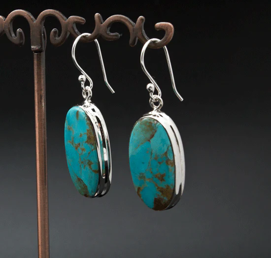 Sterling Silver Turquoise Earrings - Image 2