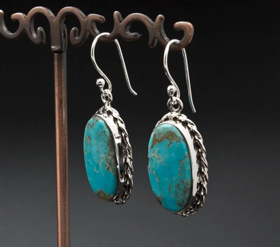 Sterling Silver Turquoise Earrings - Image 2